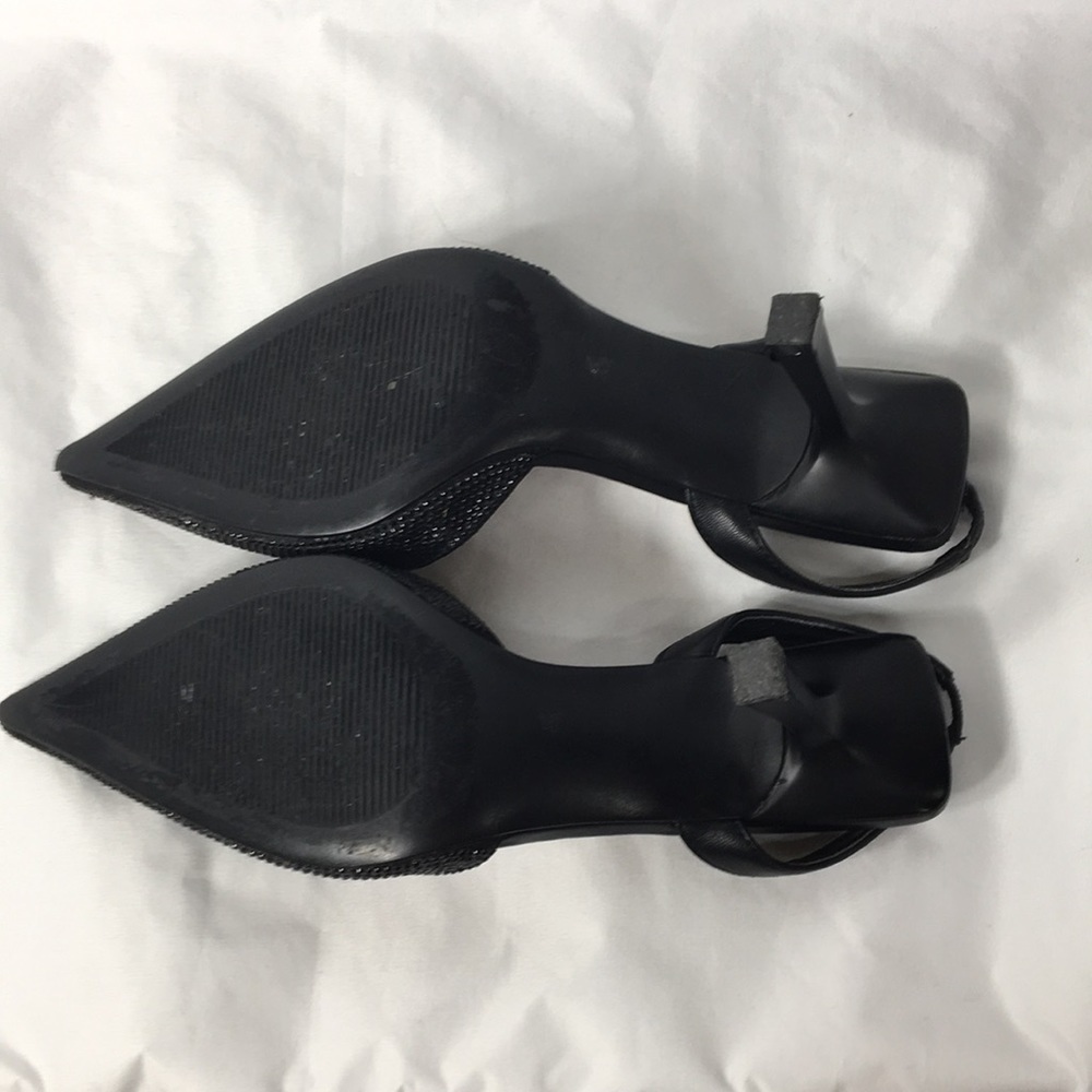Anne Klein Iflex Women’s Black Sequins Heel Strap Pumps Size 8 Great Condition - Picture 9 of 11
